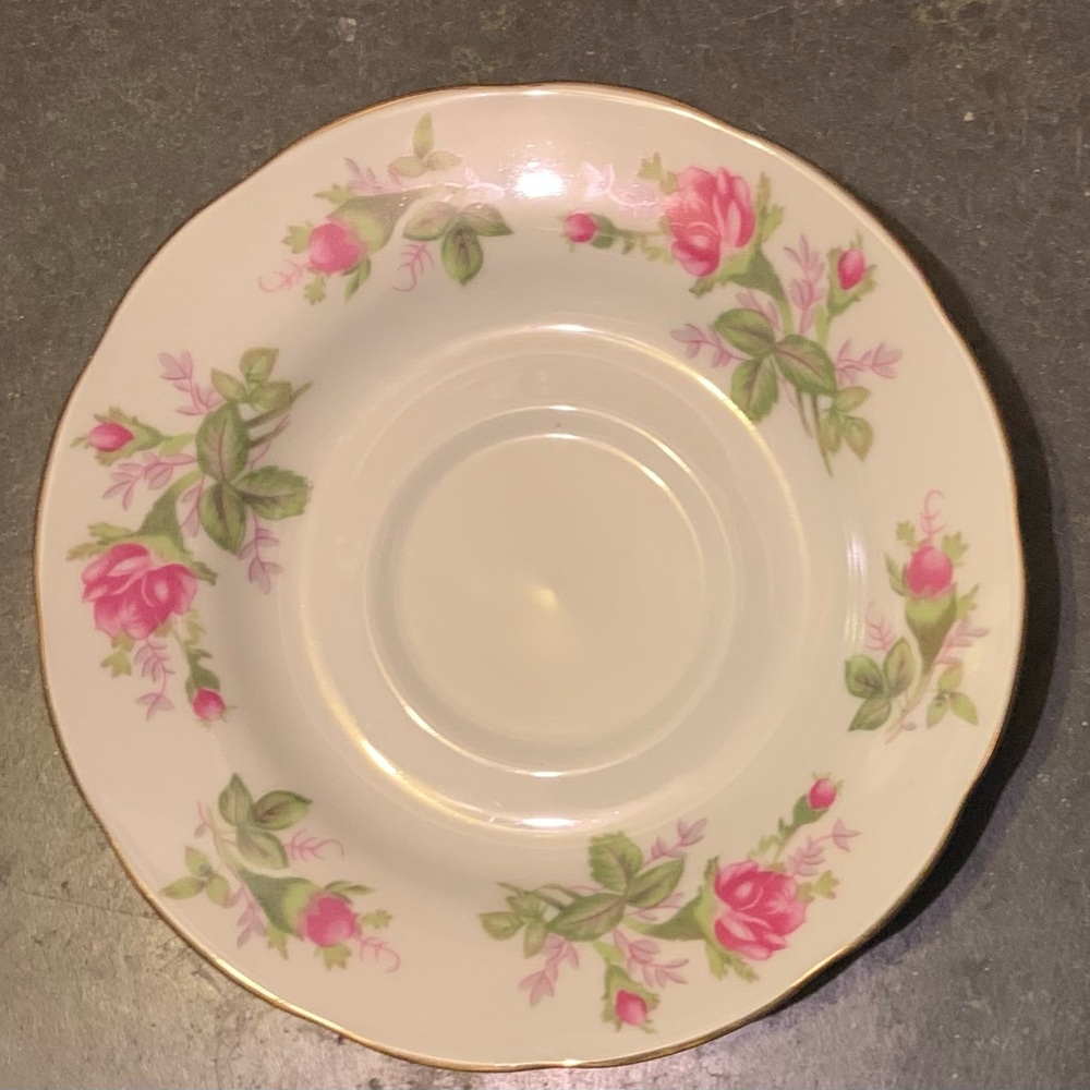 ✨⚡️💥Rosebud  Saucer Porcelain Scalloped by Allied Design